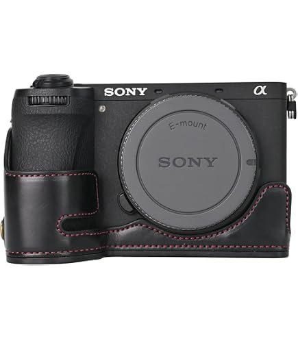 新品 本革 SONY ソニー a6700用 本革カメラケース Amazon | GARIZ SONY α6700用 本革カメラケース XS-CHA6700BK ブラック