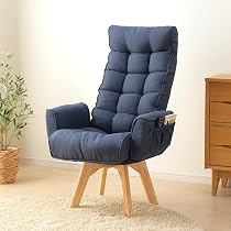 送料込】アイリスオーヤマ 回転ファブリックチェア 椅子　ネイビー FAC-KHB Amazon｜アイリスオーヤマ リクライニングチェア 肘付き ゆったり