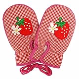 ベビーミトン 手袋 赤ちゃん ベビー 女の子 イチゴ ミトン手袋 防寒 てぶくろ ローズ TS(3-4才)