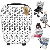 iZivウルトラソフト4-in-1マルチユースベビーストレッチカバーカーシートキャノピー/看護カバー/ショッピングカートカバー/インフィニティスカーフベビー用パーフェクトギフト（カラー7）