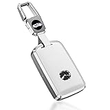 [Krovat] マツダ キーケース スマートキー対応 【スムーズな操作感】 マツダ3 アクセサリー CX-5 CX-8 CX-30 【強固に全面保護】 本革 汎用 白