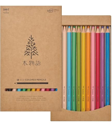 Amazon | トンボ鉛筆 色鉛筆 S木物語 12色 缶入 CB-RS12C 【× 2 パック
