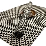 Yo Fun耐熱プレースマット45 x 30 cm汚れ防止滑り防止洗濯可能PVCテーブルマット多色織ビニールプレースマットホーム&キッチンの装飾、セットの6 4PCS Placemats PM-112