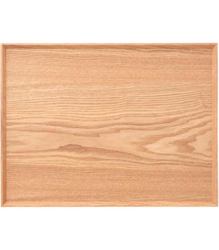 Amazon｜松屋漆器店 白木塗タモ製14.0寸長角お盆｜トレイ・盆