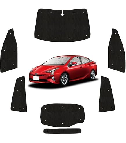Amazon | プリウス対応 50系 サンシェード 1台分 全窓用 7枚セット 車
