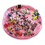 Pink PlayBag by OzzyKids- 60" toy organizer and floor activity mat makes toy storage and cleanup a b