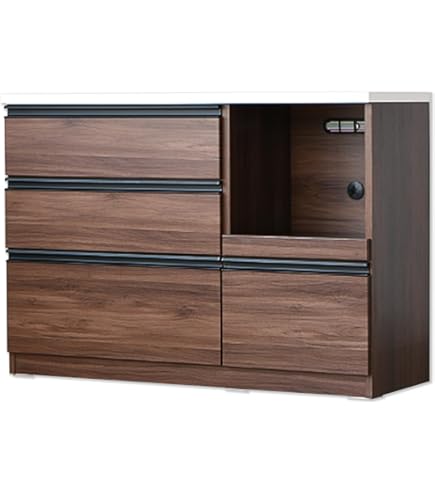 Amazon｜大川家具 GART カウンター COLK (コルク) 120cm幅｜食器棚