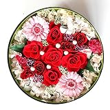 fleurcocoオリジナル　誕生日プレゼント 還暦祝いプレゼント 【フラワーギフト 】　枯れないお花の宝石箱 プリザーブドフラワーの サプライズフラワーボックス　Red/Pink 記念日　お見舞い 