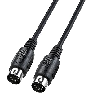 サンワサプライ MIDIケーブル(1.8m) DIN5pinオス-DIN5pinオス ブラック KB-MID01-18K