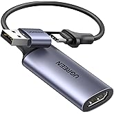 UGREEN Video Capture Card HDMI to USB-C Capture Card Full HD 4K 1080P HDMI to USB 2.0 Capture Video and Audio Recording Compa