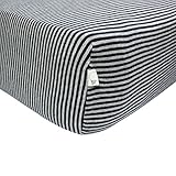 Burt's Bees Baby Classic Stripe Fitted Crib Sheet - Blueberry by Burt's Bees Baby [並行輸入品]