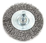 Forney 72735 Wire Wheel Brush, Coarse Crimped with 1/4-Inch Hex Shank, 3-Inch-by-.012-Inch [並行輸入品]