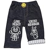 2018年 夏物 アンパンマン ニットデニム 7分丈パンツ Anpanman ブラック◇90cm