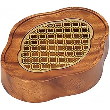 木製黒摺り茶托5客揃い 木製黒摺り茶托5客揃い