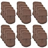 RuiChy 1セット( 4個)ニットウールフラワーテーブル椅子脚カバーSock床プロテクターパッド ブラウン BCP