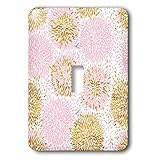 3dローズAnne Marie Baugh – 花 – Pretty Mum花Patterでピンクとゴールド – 照明スイッチカバー – シングルトグルスイッチ( LSP _ 252970 _ 1 )
