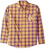 Los Angeles Lakers Wordmark基本的なフランネルシャツ 3L イエロー