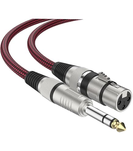 Amazon.co.jp: XLR メスから1/4インチ TRSケーブル 2M 2本、UGOMI