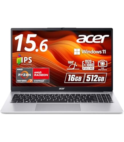 Amazon.co.jp: Acer ノートパソコン Aspire Lite AMD Ryzen 7