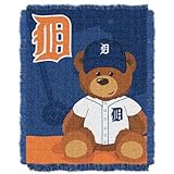 MLB Detroit TigersフィールドWoven Jacquard Baby Throwブランケット、36 x 46-inch