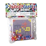 AteaMart DIYビーズ&ペグボード パック (キット内容:5mm-1パック200ピース+1個ヒューズビーズ ボード+アイロンペーパー) FORクリスマスギフト（パープル）並行輸入品