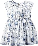 カーターズ Carter's ワンピース ノースリーブ フリル袖 綿100% オムツカバー付き Printed Dress 3M (55-61cm)