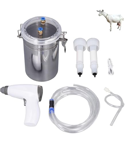 Amazon.co.jp: 2Lヤギ搾乳機、 バッテリ駆動 USB電動陰圧ガン付き
