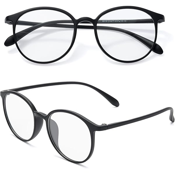Amazon.co.jp: メガネ 黒 PD66 度あり 丸メガネ サークル