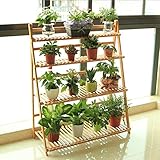 ZYN バルコニーリビングルーム折りたたみフラワーラック屋内多機能植物木製フラワーラック (サイズ さいず : L50CM*H120CM)