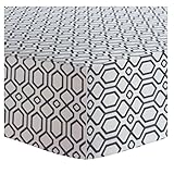 Kushies Baby Portable Play Pen Fitted Sheet Flannel, Navy Octagon by Kushies