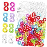 GRIRIW 長持ちするプラスチックブレスレットフック 40個パック Sクリップ ゴムバンド ルームクリップ ジュエリー作り用