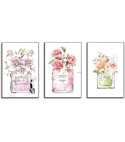 Amazon.co.jp: GIGIART-アートパネル シャネル 香水 ポスター 花