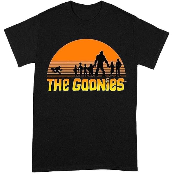 映画　the goonies グーニーズ　Tシャツ 新品】Tシャツ 黒 M~Lサイズ グーニーズThe Goonies アメリカ