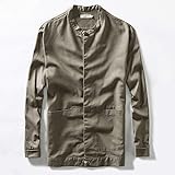 [XINXIKEJI] メンズ 秋服 コート ジャケット メンズ トップ 服 上着 おしゃれ 軽量 長袖 カジュアル ジャケット 無地 綿麻 ジャンパー 紺 ブラック ジャケット ファッション 通勤 通学 日常用 M-XXXL