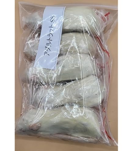 Amazon | 国産冷凍ラット (アダルトSS ～110g 5匹入り) | 冷凍ラット