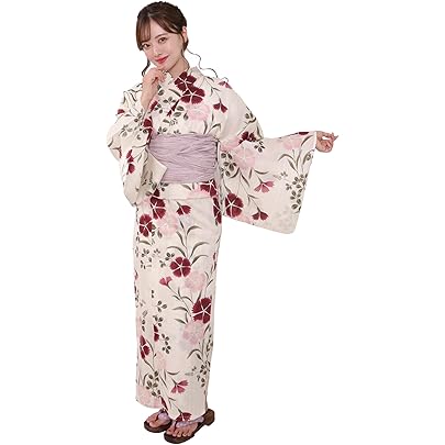 Amazon | [キョウエツ] 浴衣セット 変わり織 生成り ワンピース 2点