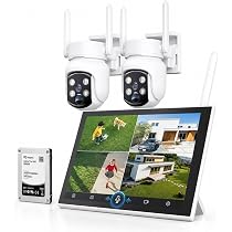 Amazon.co.jp: YESKAMOO 防犯カメラ ワイヤレス 屋外 10インチ薄型 