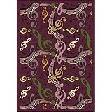 Joy Carpets Kid Essentials Music & Special Needs Virtuoso Rug Plum 10'9 x 13'2 [並行輸入品]