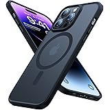 【米軍規格・MagSafe対応】TORRAS iPhone 13 pro 用 ケース 半透明 マグネット搭載 耐衝撃 マット感 黄ばみなし ストラップホール付き マグセーフ対応 ワイアレス充電対応 マットブラック Guardian-Mag