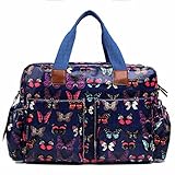 Miss Lulu Women's 4 Piece Baby Diaper Changing Bag Set Butterfly (Navy L1501B NY) by Miss Lulu