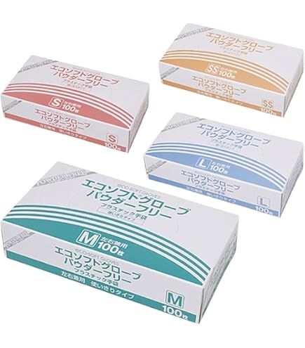 エコソフトグローブ Mサイズ 100枚入り✖️20箱 Amazon.co.jp: エコソフトグローブ パウダーフリー OM-370 100枚×20箱