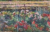 絵画風 壁紙ポスター（はがせるシール式） クロード・モネ しゃくやくの花園 1887年 国立西洋美術館 キャラクロ K-MON-047S2 （603mm×390mm） 建築用壁紙＋耐候性塗料