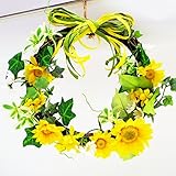 光触媒加工 ひまわりアレンジ フラワーリースYM-04