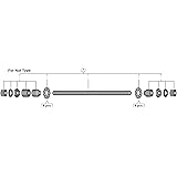 シマノ(SHIMANO) リペアパーツ ハブ軸組立品(軸長180mm/玉間130mm) FH-TY500 Y3F698070