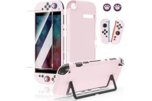 Switch2 保護キット ドック対応【2026年新版 】Switch 2 保護カバー ケース+ガラスフィルム+スティックキャップ スイッチ2カバー 分体式設計 TPU+PC材質 着脱簡単 黄ばみなし 軽量 全面保護 耐衝撃 傷防止 気泡ゼロ Swi