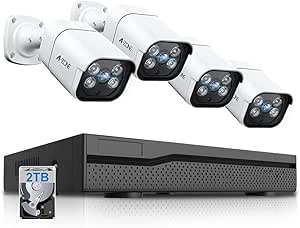 Amazon Co Jp 双方向通話 最新ai人体感知 A Zone 500万画素タイプ防犯カメラ 8台増設可 Poe給電カメラ 防犯カメラ 監視 カメラ ハイビジョン スピーカー搭載レコーダー 2tbhdd内蔵 8ch Ip67防水防塵 赤外線 動体検知録画 最大8tb対応 5mp 双方向
