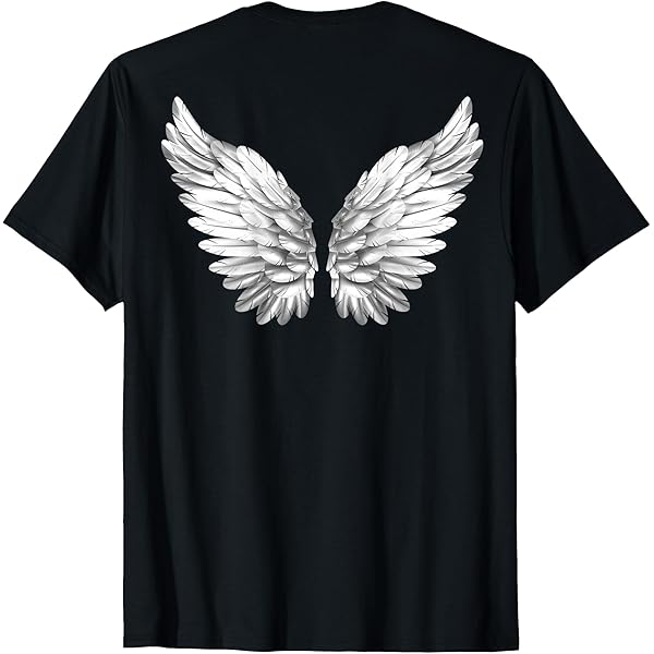 ヒスミニ　天使　エンジェル　羽根　Tシャツ　レギンス Amazon | 天使 - 背中には天使の羽 Tシャツ | Tシャツ・カットソー 通販