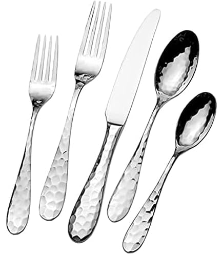 thumbnail image 2 of MIKASA Hammered Opulent 18/10 Stainless Steel Flatware – You Choose The Piece, Hammered Finish, Made In Vietnam 2 of 6