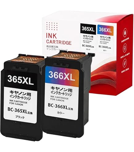 Amazon.co.jp: インク キヤノン BC-365XL/BC-366XL ブラック/カラ-対応