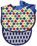 Raindrops Geometric Floral Bib and Burp Set, Navy by Raindrops